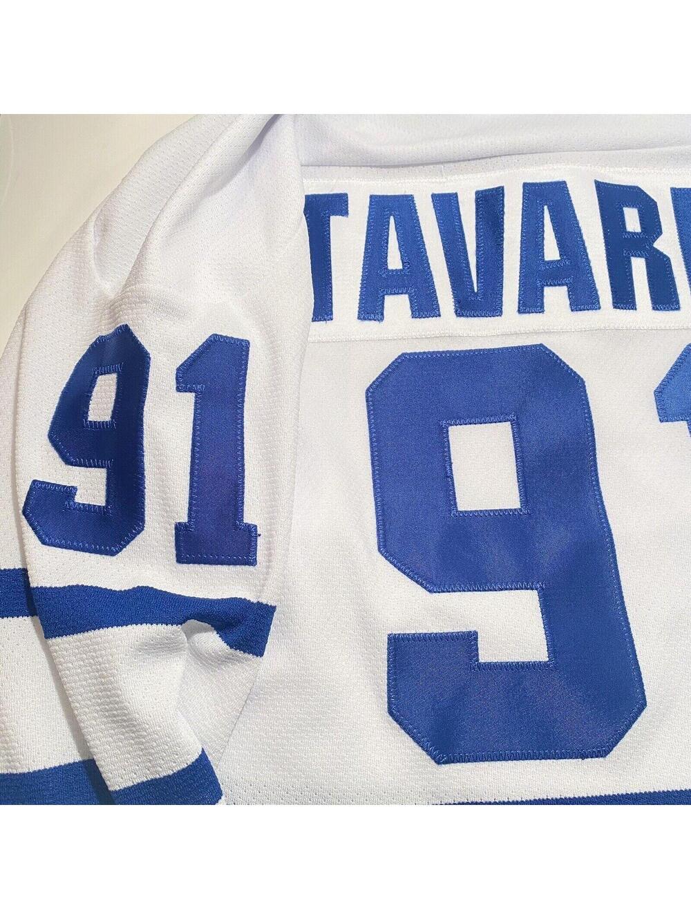 John Tavares Jersey #91 Maple Leaves Ice Hockey White & Blue Kid's Hockey Jersey - Picture 7 of 12